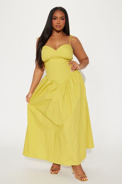 Vestido Midi Corset en Popelina con Tirantes Lazados - Image 4