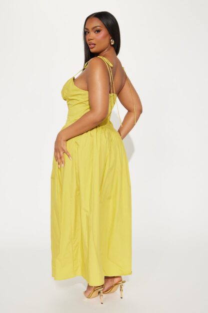 Vestido Midi Corset en Popelina con Tirantes Lazados - Image 6