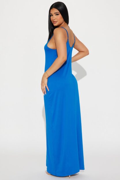 Vestido Maxi Elegante con Tirantes Ajustables - Marrón - Image 21
