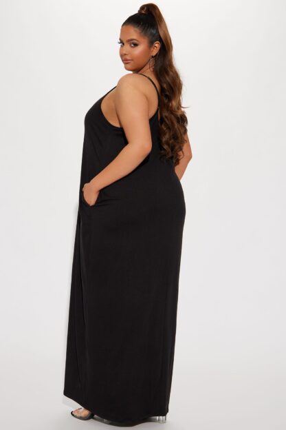 Vestido Maxi Elegante con Tirantes Ajustables - Marrón - Image 6